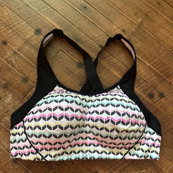 Victoria’s Secret sporty multicolored padded 36B racerback bra - Picture 1 of 3
